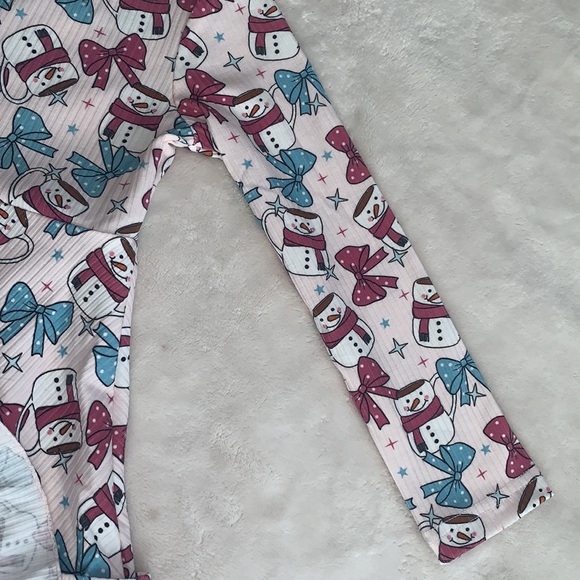 NWT Cheeky Plum Cup of Cheer Elara Knit Dress Snowmen 4T (mislabeled tag) - Picture 10 of 16